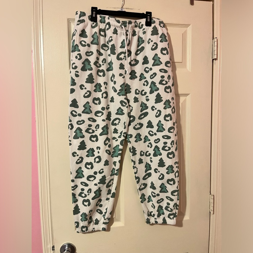 Mighty Fine Super Cute‎ Christmas Tree Print Festive Joggers